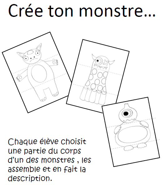 Production D Ecrits Autour Des Monstres L Ecole De Crevette