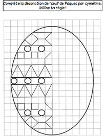 Cahier de vacances de Printemps symétrie ce1 ce2