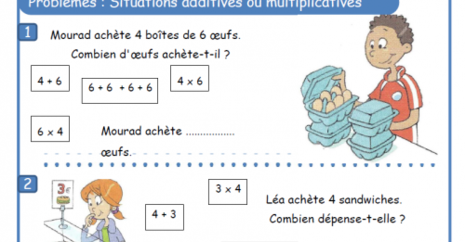 Problemes Multiplication Et Addition Reinteree L Ecole De Crevette