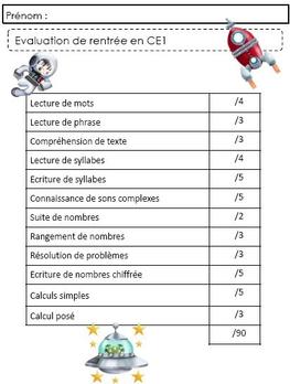 Evaluation diagnostique de début d'année