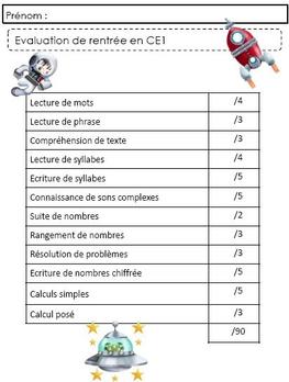 Evaluation diagnostique de début d'année