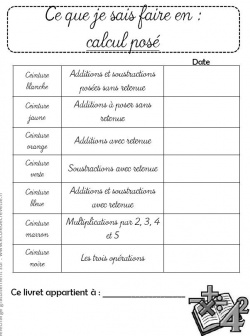 Ceintures de calcul posé