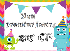 Pancarte "Mon 1er jour en CP"