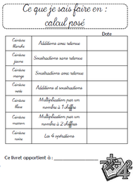 Ceintures de calcul posé - CE2