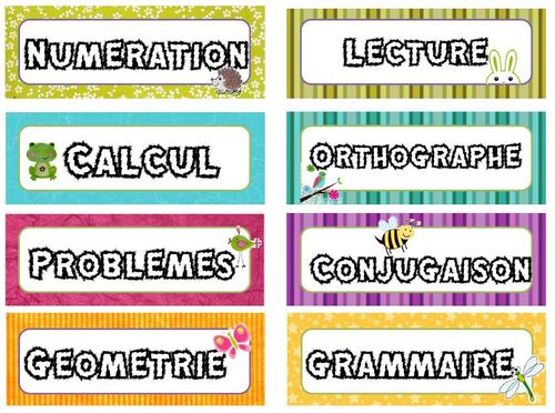Etiquettes pour les ateliers