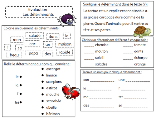 Evaluation sur le déterminant