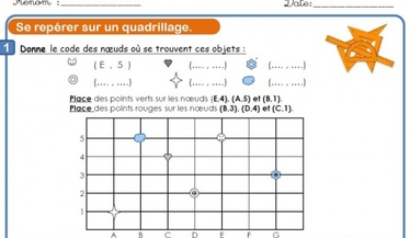 Reperage Dans Le Quadrillage L Ecole De Crevette