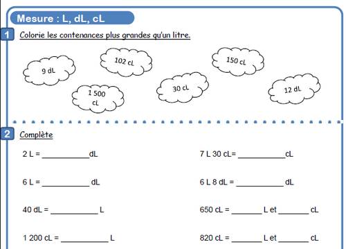 Les contenances