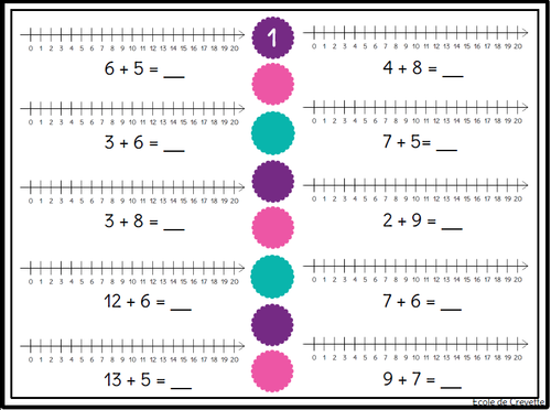 Additions et soustractions avec aide