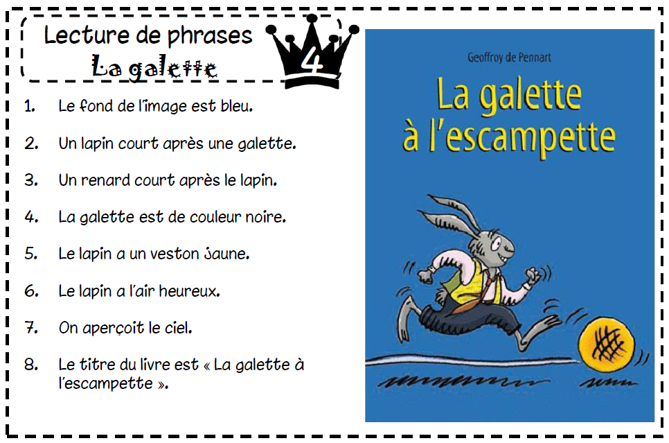 Atelier De Lecture La Galette L Ecole De Crevette