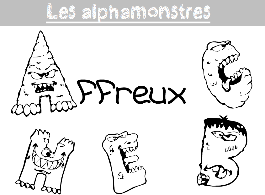 Apprendre à écrire l'alphabet avec les petits monstres: Cahier d