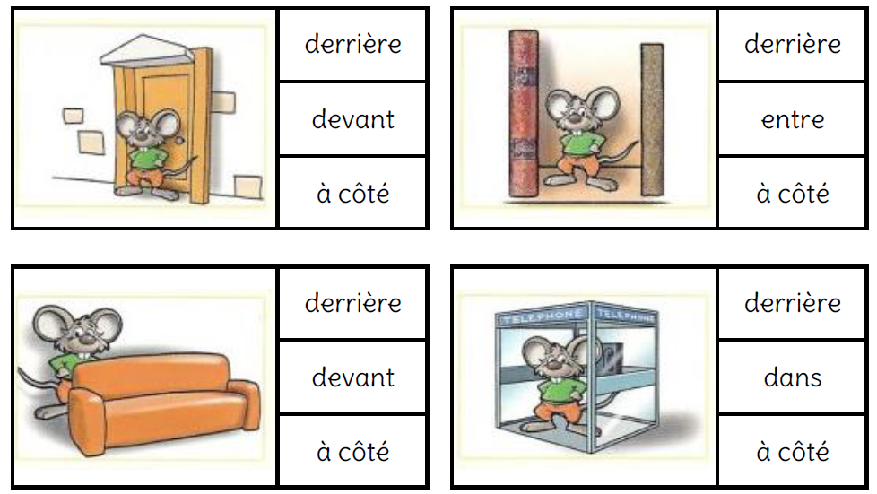 Vocabulaire Du Reperage Spatial L Ecole De Crevette