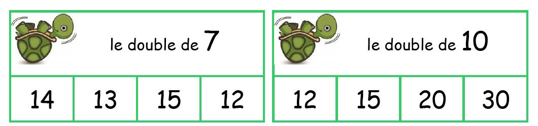 jeux des doubles moitiés des triples et plus l ecole de crevette