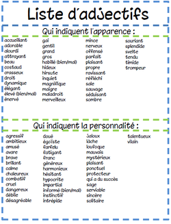 Ateliers autour de l'adjectif, jeu, grammaire, atelier