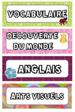 Etiquettes pour les ateliers