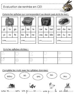 Evaluation diagnostique de début d'année