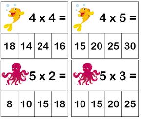 Jeu autour des tables de multiplications