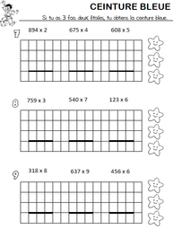 Ceintures de calcul posé - CE2