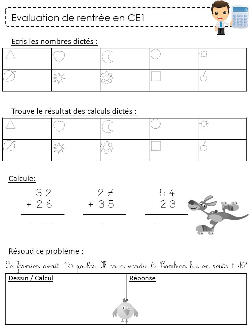 Evaluation Diagnostique De Debut D Annee L Ecole De Crevette