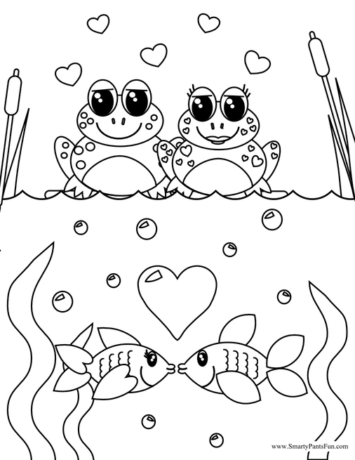 Coloriage Saint Valentin