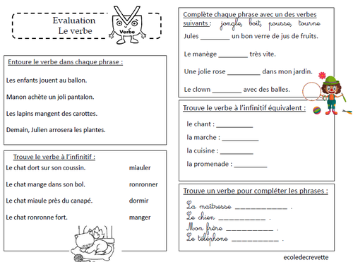 Evaluation sur le verbe