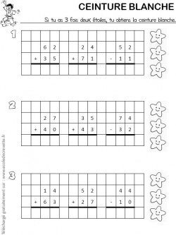 Ceintures de calcul posé