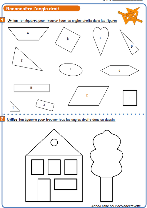 Reconnaitre un angle droit