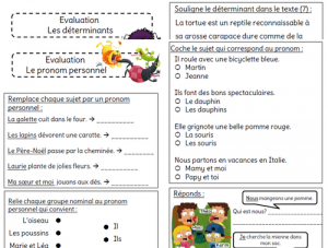 Archives Des Evaluations L Ecole De Crevette