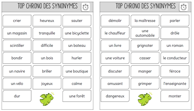 synonymes de homework