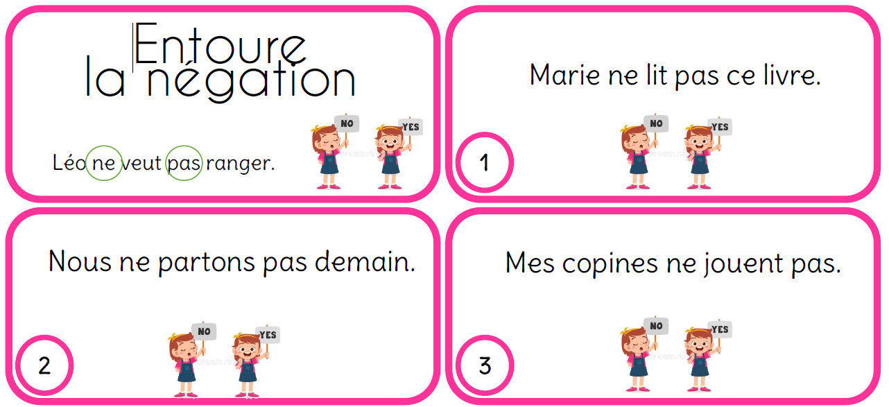La phrase négative – L ecole de crevette